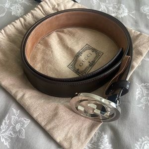Gucci GG supreme brown belt.